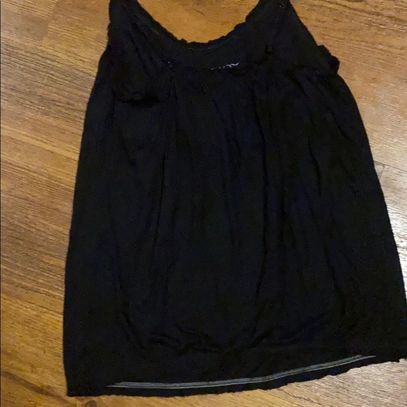 Black ruched cotton tank - Picture 3 of 4